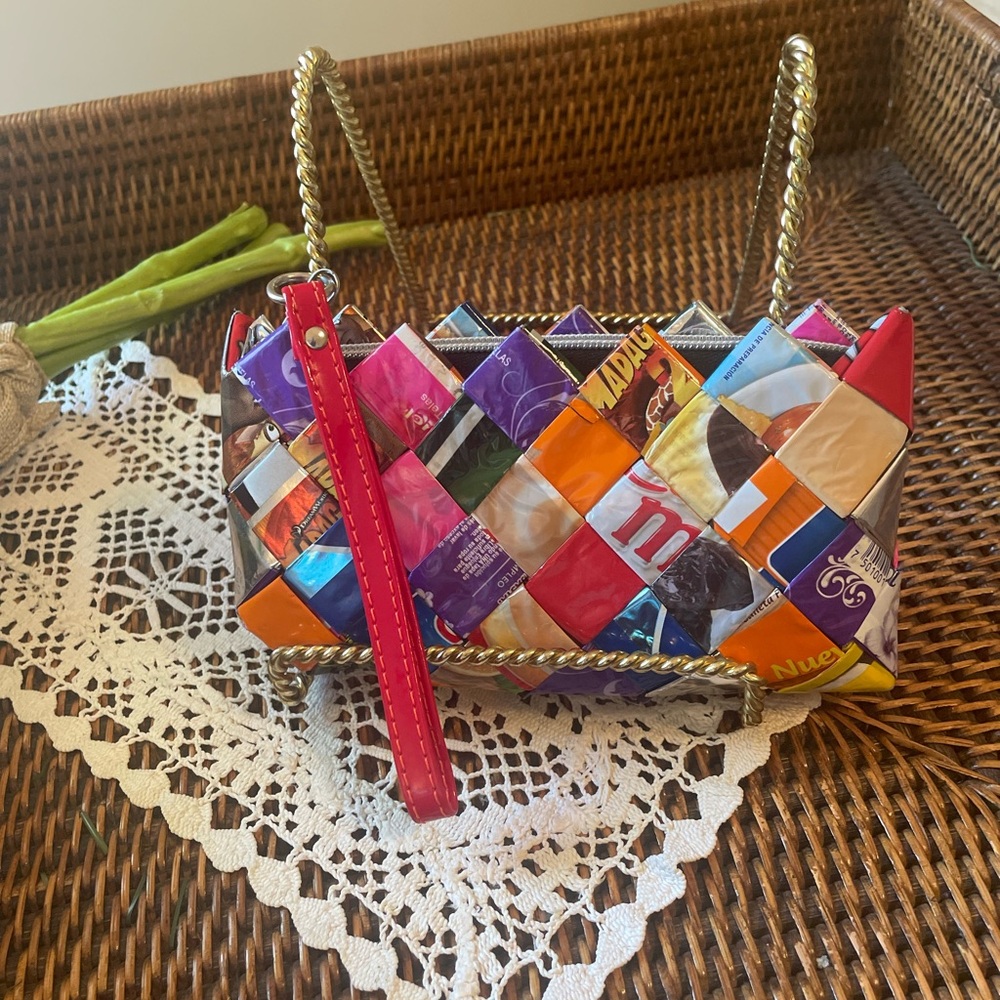 Nahui Ollin Candy Wrapper Wristlet
